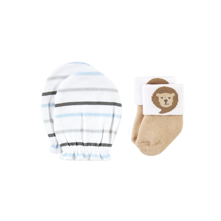 Hudson Baby 4 Piece Sock and Mitten Set (Lion/00717CH)
