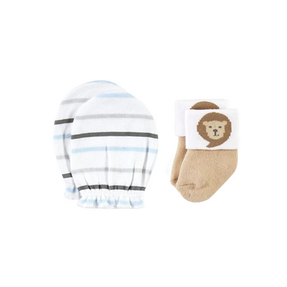 Hudson Baby 4 Piece Sock and Mitten Set (Lion/00717CH)