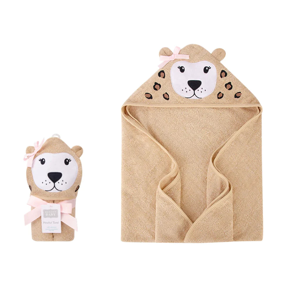 Hudson Baby 1 Piece Animal Hooded Towel (55011CH-1/Leopard)