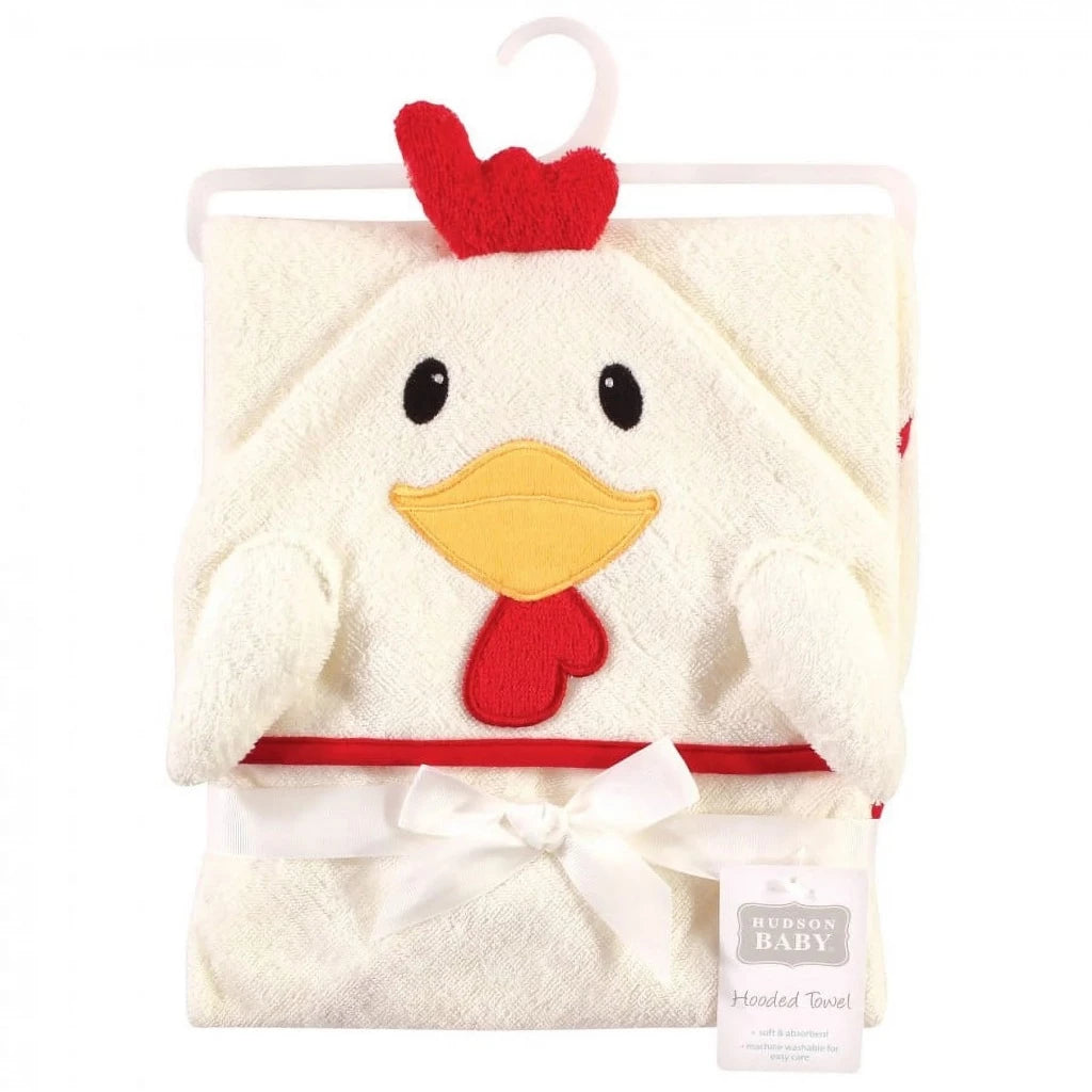 Hudson Baby 1 Piece Animal Hooded Towel (54495/Rooster)