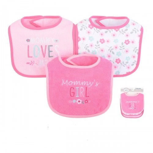Luvable Friends Drooler Bib 3pcs Mommy's Girl 01736