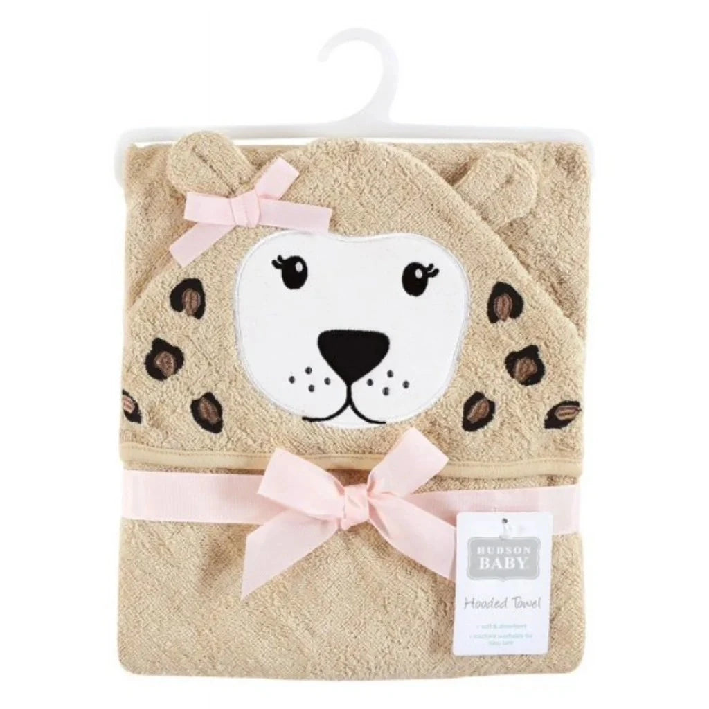 Hudson Baby 1 Piece Animal Hooded Towel (55011CH-1/Leopard)