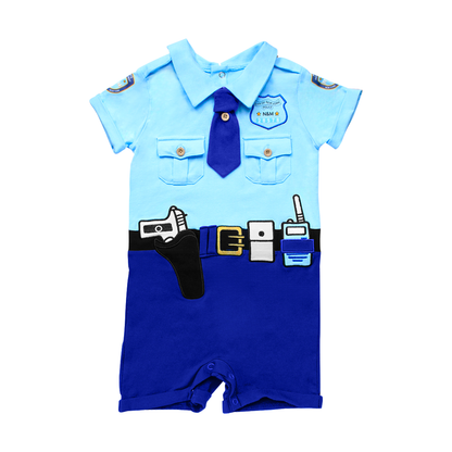 Little Crew Policeman Romper with Hat