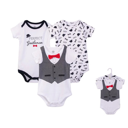 Little Treasure 3 Pack Bodysuit Onesies (Perfect Gentlemen/72347)