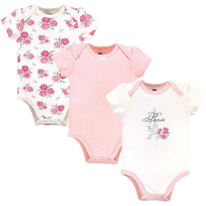 Hudson Baby 3 Pack Onesies Bodysuit (52935/Paris)