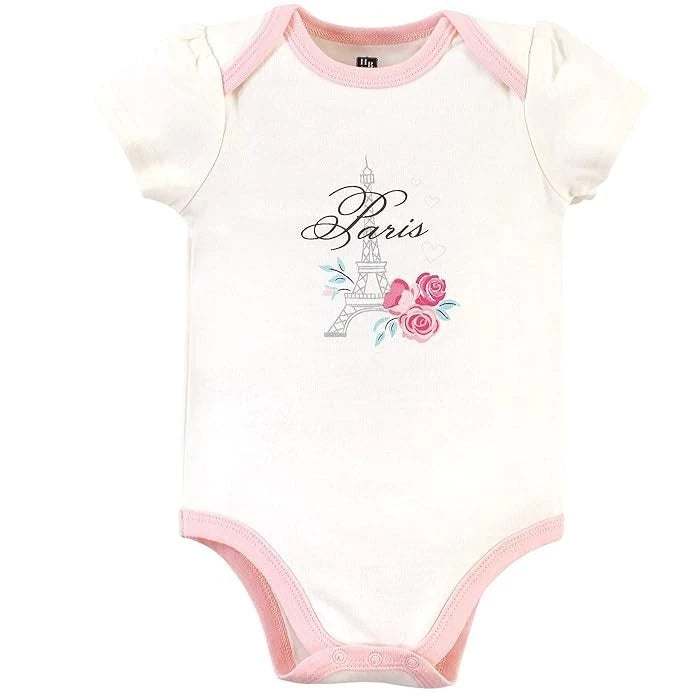 Hudson Baby 3 Pack Onesies Bodysuit (52935/Paris)