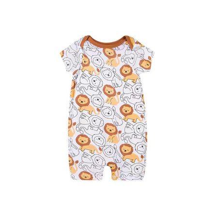 Hudson Baby 1 Piece Short Sleeve Romper (00918CH/Lion)