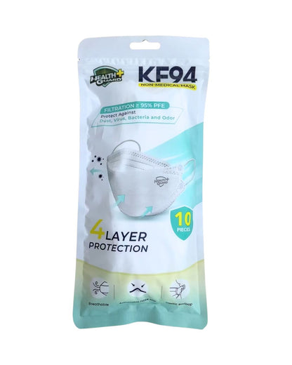 Health Guard KF94 4 Layer Face Mask Black, White, Pink, Rose Gold & Gray (Non-Medical)