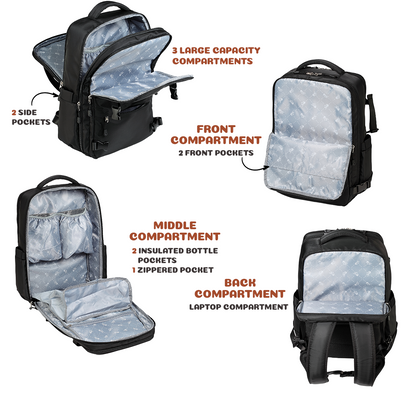 Colorland Smart all-in-one Diaper Backpack (BP242-A/Black)