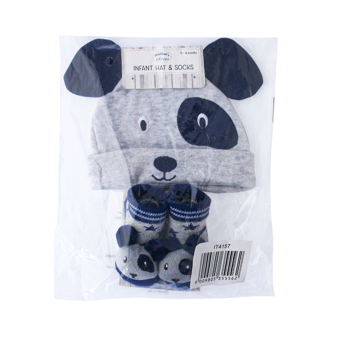 Mother's Choice 2 Pack Infant Hat & Socks (Puppy/IT4157)