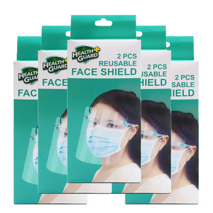 Health Guard 2 pcs Reusable Protective Face Shields with Box (HH-015)