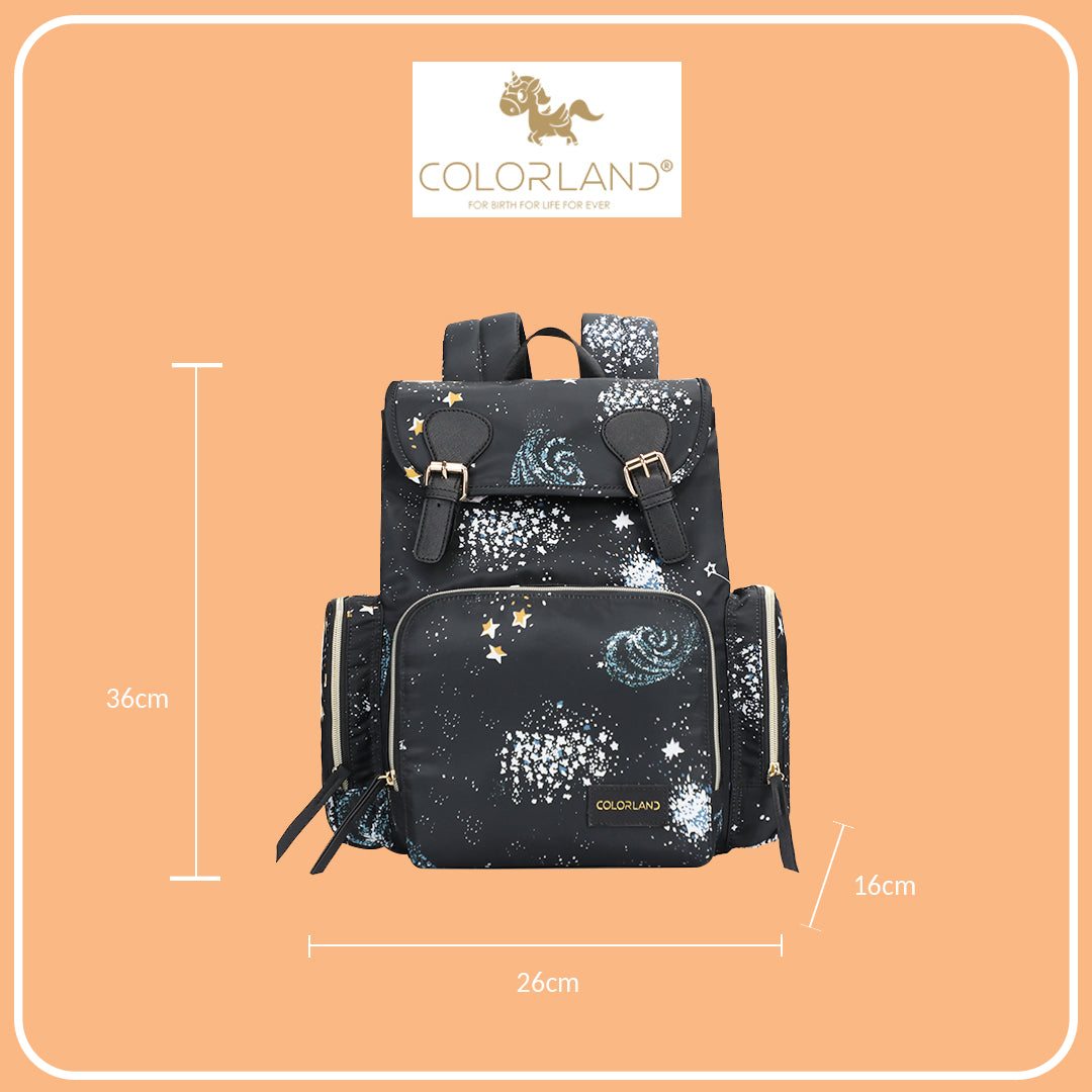 Colorland Mommy Diaper Backpack (BP235-D/Bright Stars)