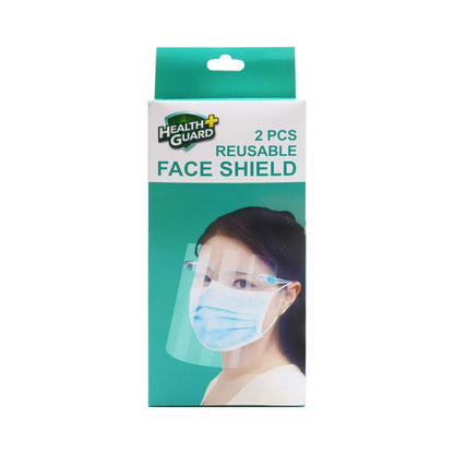 Health Guard 2 pcs Reusable Protective Face Shields with Box (HH-015)