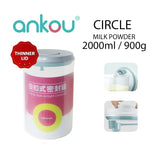 Load image into Gallery viewer, Ankou Airtight 1 Touch Button Clear Container With Scoop and Holder 2000ml (Round)
