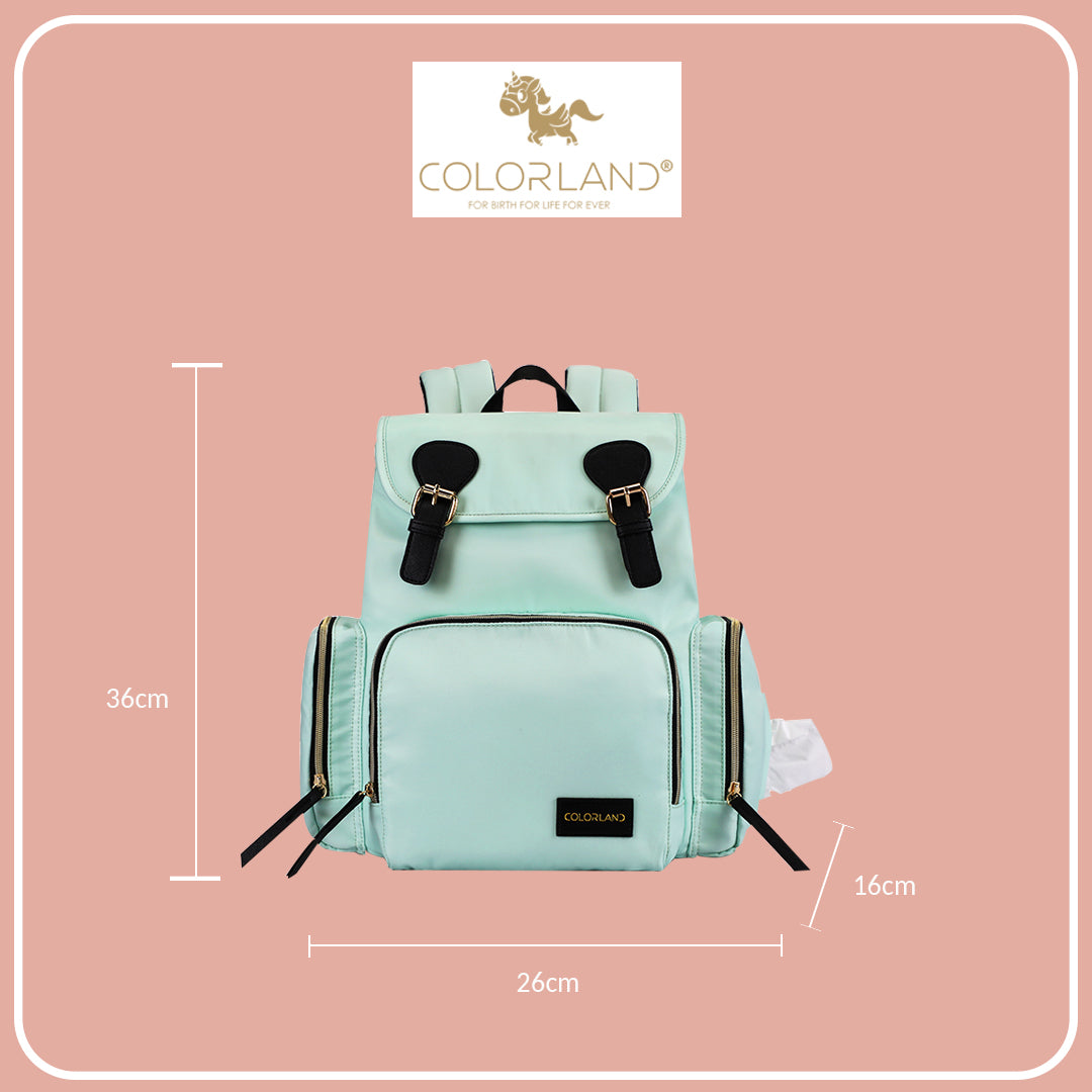 Colorland Mommy Diaper Backpack (BP235-B/Mint Green)