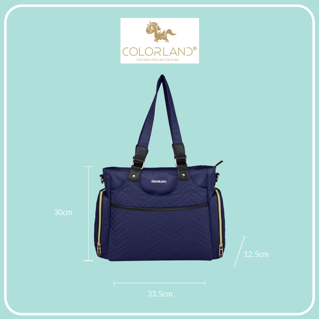 Colorland Mommy Diaper Tote Bag (TT313-D/Blue)