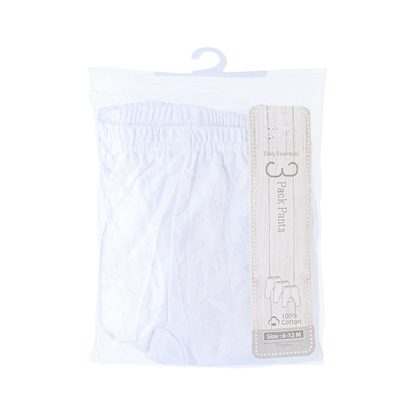 Mother's Choice White Collection 3 Pack Pants (Daily Essentials / IT3975)