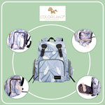 Load image into Gallery viewer, Colorland Mommy Diaper Backpack (BP235-C/Blue Feather)
