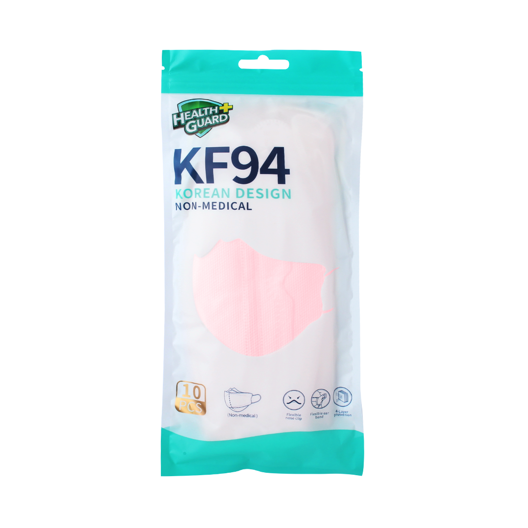 Health Guard KF94 4 Layer Face Mask Black, White, Pink, Rose Gold & Gray (Non-Medical)