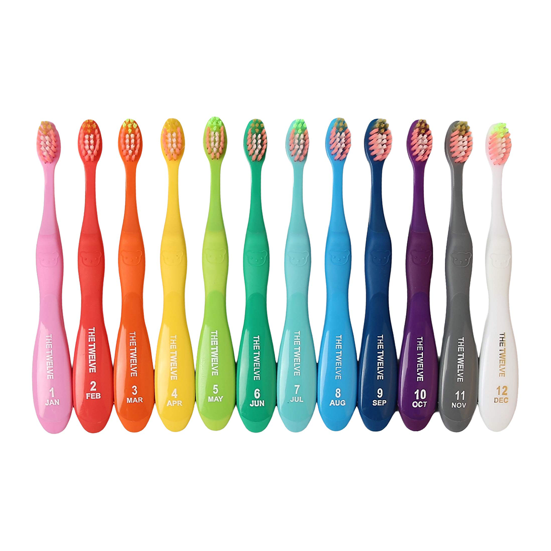 The Twelve Kids Toothbrush in Vivid Color 12 pcs (Ages 3+)