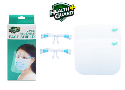 Health Guard 2 pcs Reusable Protective Face Shields with Box (HH-015)