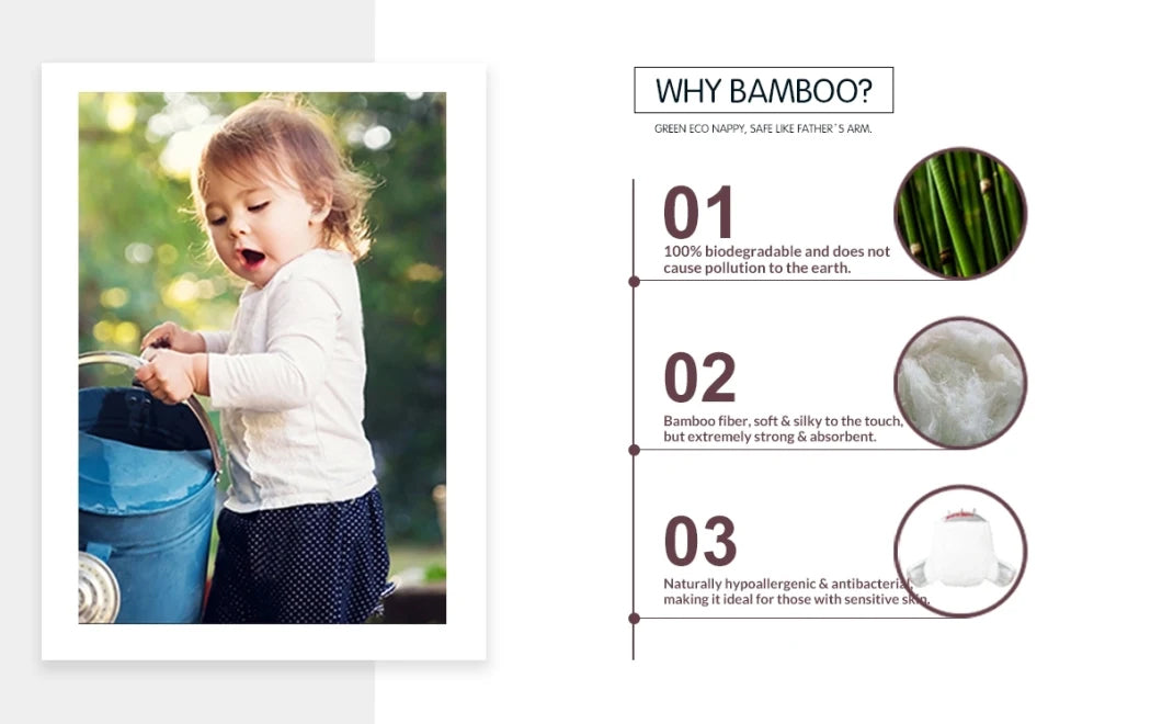 Bamboo Planet Eco-Friendly Bamboo Tape Diaper (Newborn 52pcs/Pack)