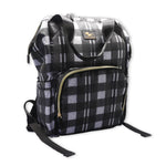 Load image into Gallery viewer, Colorland Mommy Diaper Backpack (BP156-C/Black And Grey Grids)
