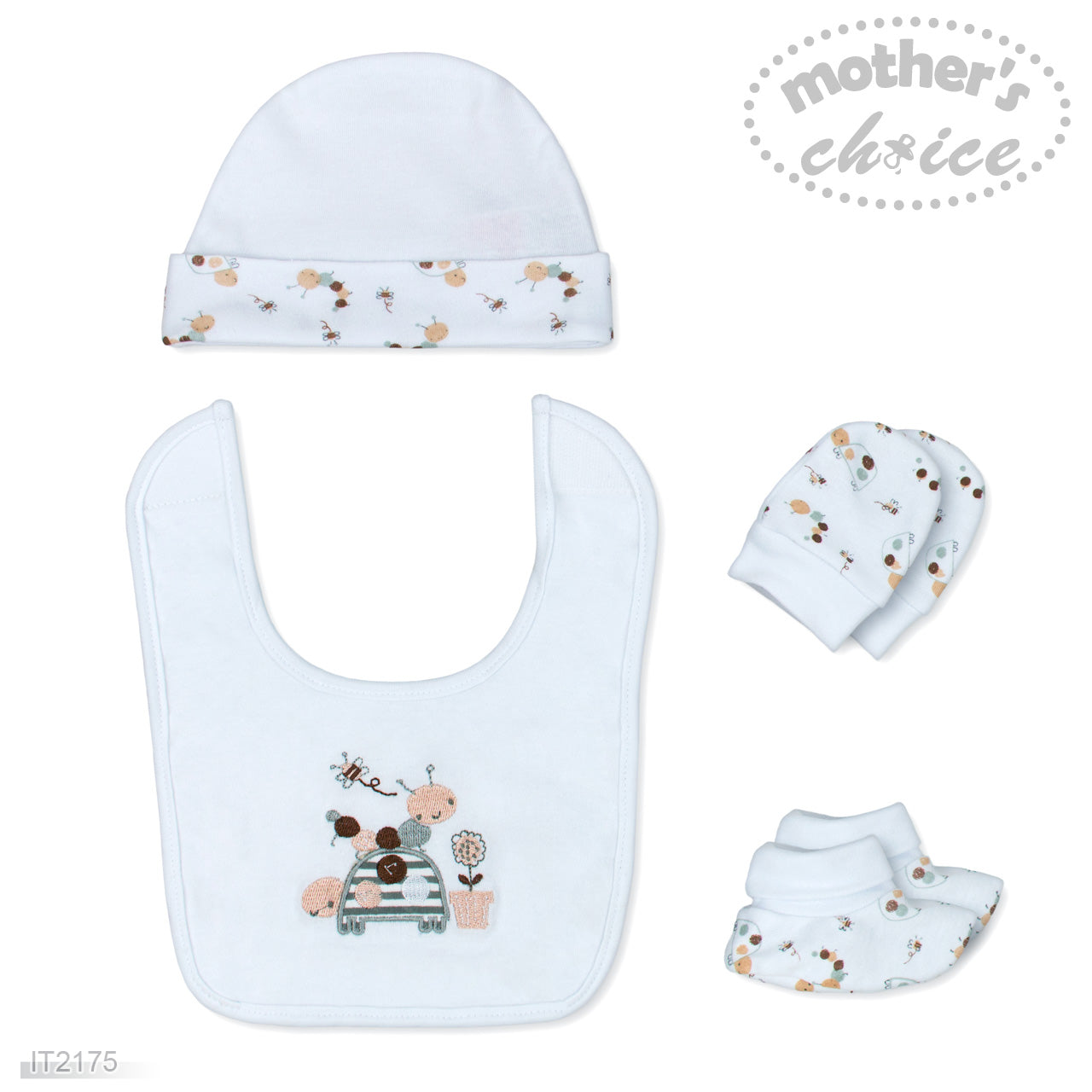 Mother's Choice Infant 4 Pack Layette Gift Set (Little Bee-IT2175)