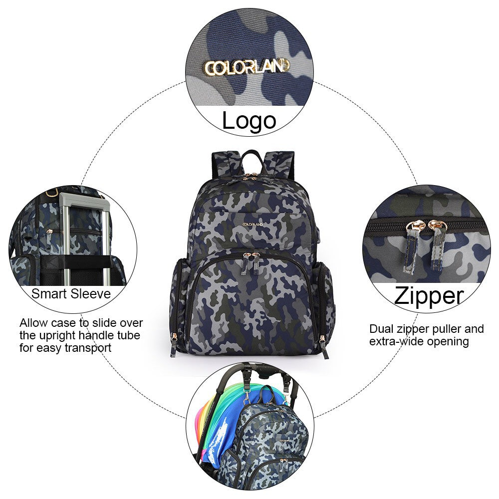 Colorland Mommy Diaper Backpack (BP155-D/Camo)