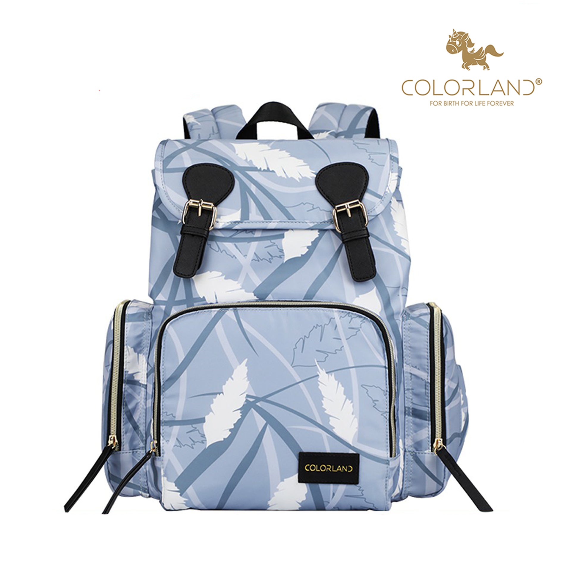 Colorland Mommy Diaper Backpack (BP235-C/Blue Feather)