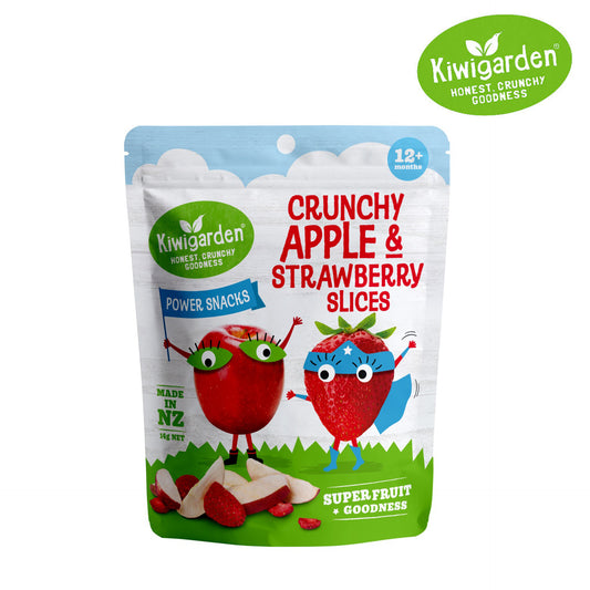 Kiwigarden Crunchy Apple & Strawberry Slices 14g