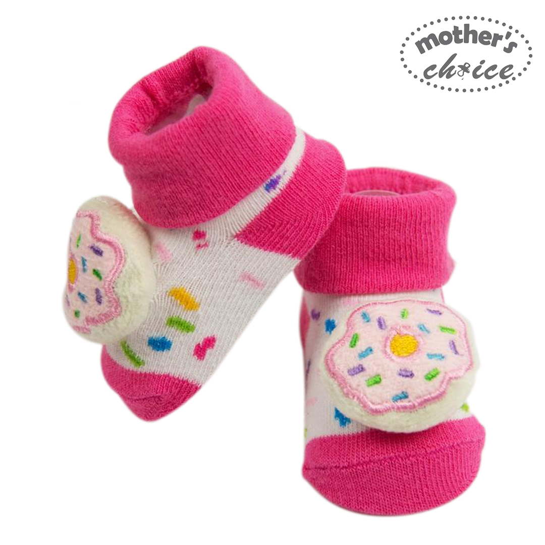 Mother's Choice Baby Socks with Rattle (Donut/IT1145)
