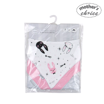 Mothers Choice 3 Pack Reversible Bandana Bib (IT11678)