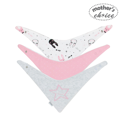 Mothers Choice 3 Pack Reversible Bandana Bib (IT11678)