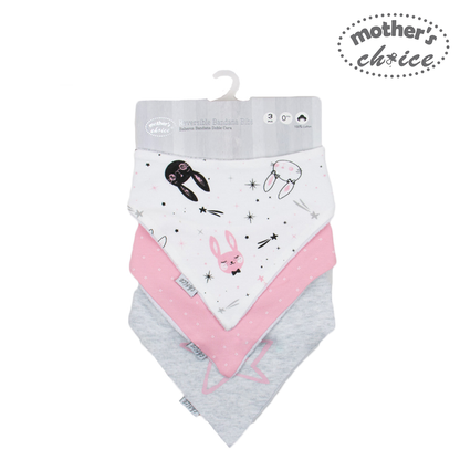 Mothers Choice 3 Pack Reversible Bandana Bib (IT11678)