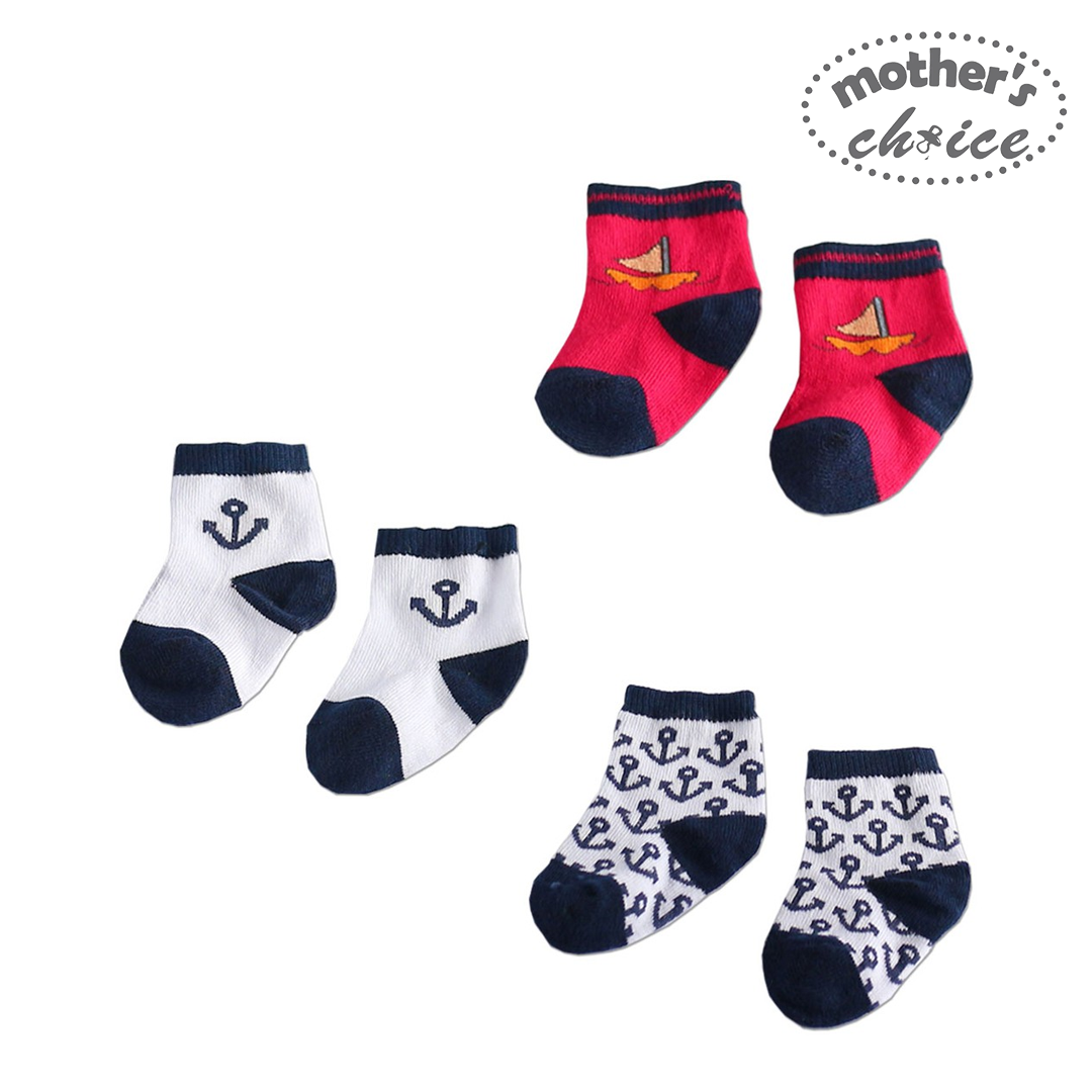Mother's Choice 3 Pack Infant Cute Baby Socks (IT11719)