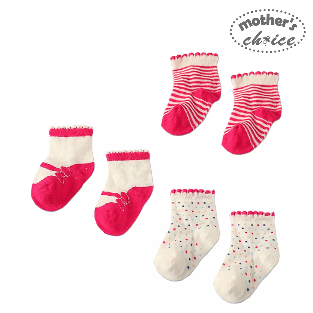 Mother's Choice 3 Pack Infant Cute Baby Socks (IT11724)