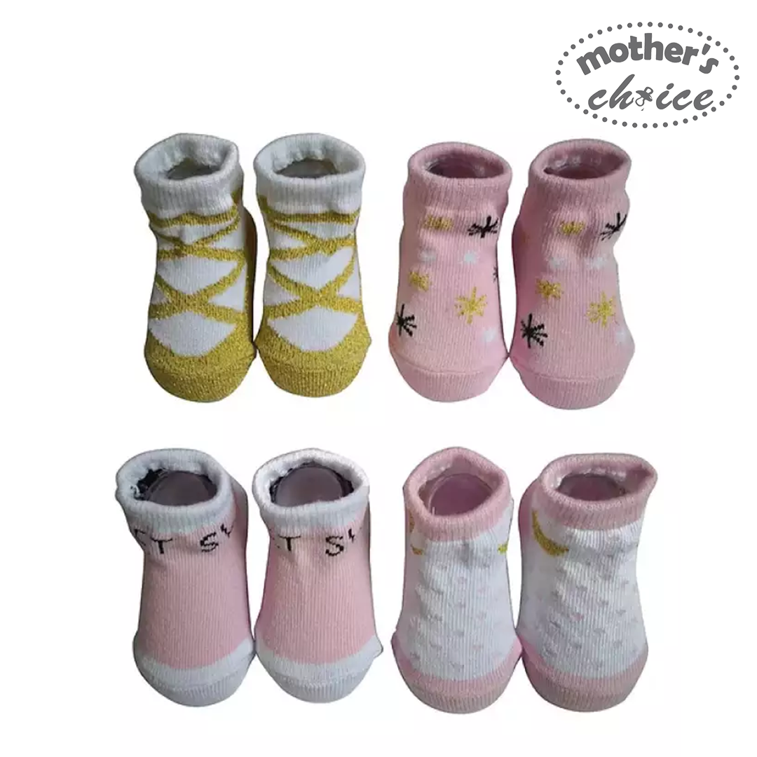 Mother's Choice 4 Pack Baby Socks (IT11840)
