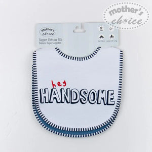 Mother's Choice 2 Pack Super Cotton Bib (IT1320/Hey Handsome)