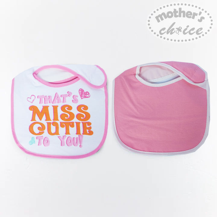 Mother's Choice 2 Pack Super Cotton Bib (IT1323/Miss Cutie)