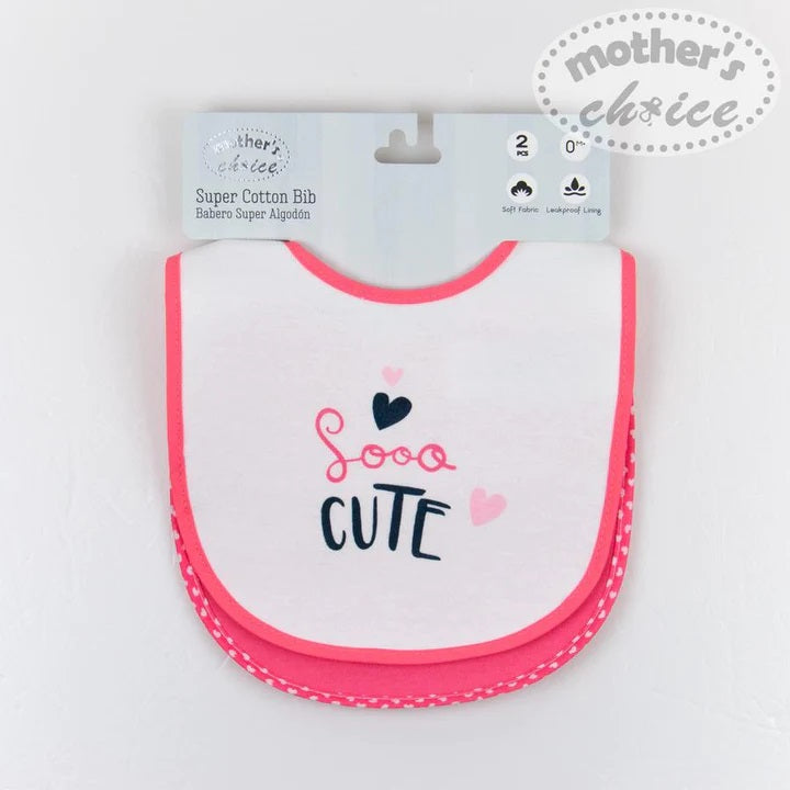 Mother's Choice 2 Pack Super Cotton Bib (IT1324/So Cute)
