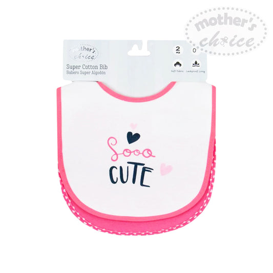 Mother's Choice 2 Pack Super Cotton Bib (IT1324/So Cute)