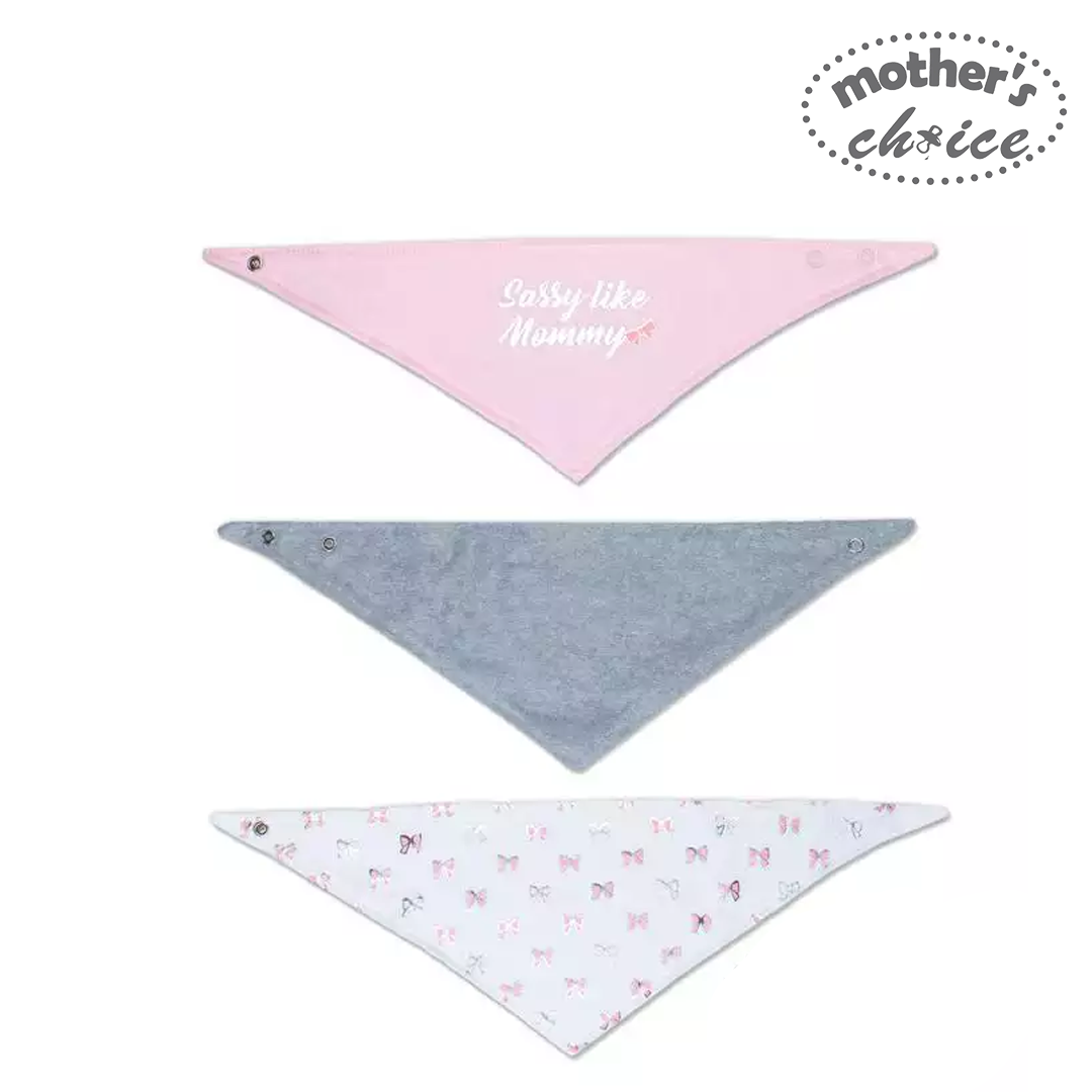 Mother's Choice 3 Pack Reversible Bandana Bib Sassy (IT1368)