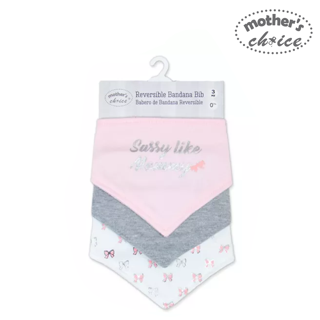 Mother's Choice 3 Pack Reversible Bandana Bib Sassy (IT1368)