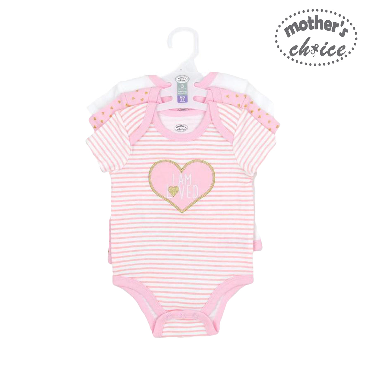 Mother's Choice 3 Pack Short Sleeves Onesie (I am Love/ IT2014)