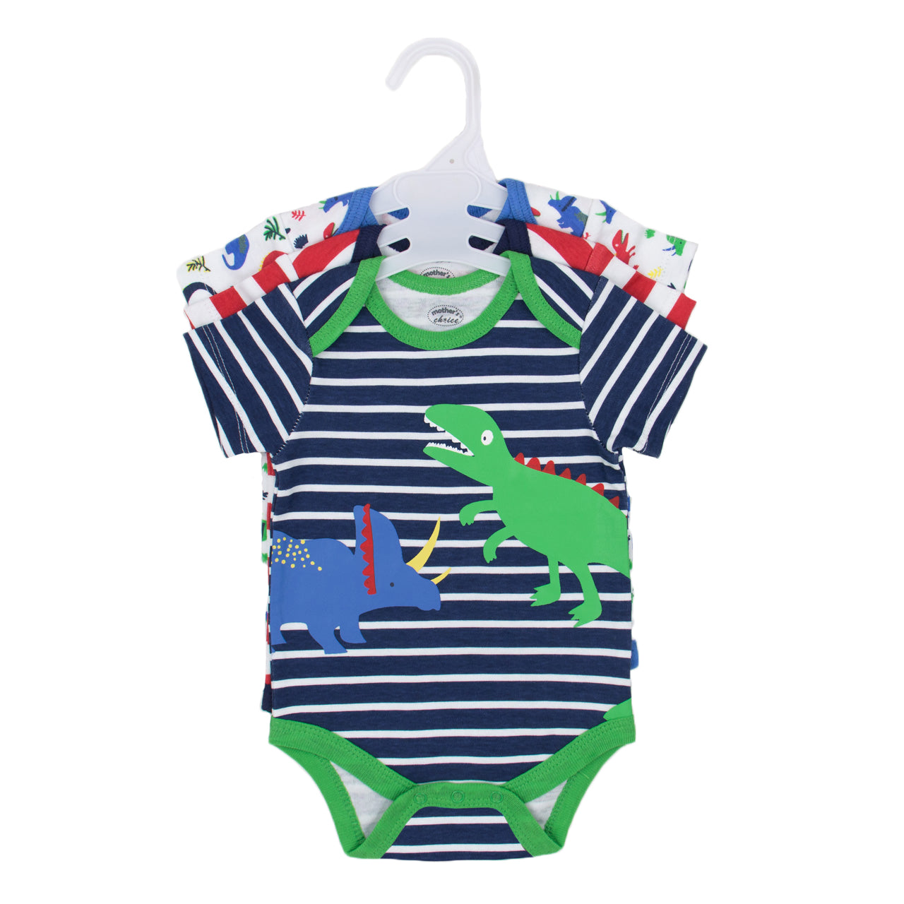 Mother's Choice 3 Pack Short Sleeves Onesie (Dinosaurs/IT2352)