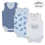 Load image into Gallery viewer, Mother&#39;s Choice 3 Pack Sleeveless Onesie (Up Up and Away / IT2355)
