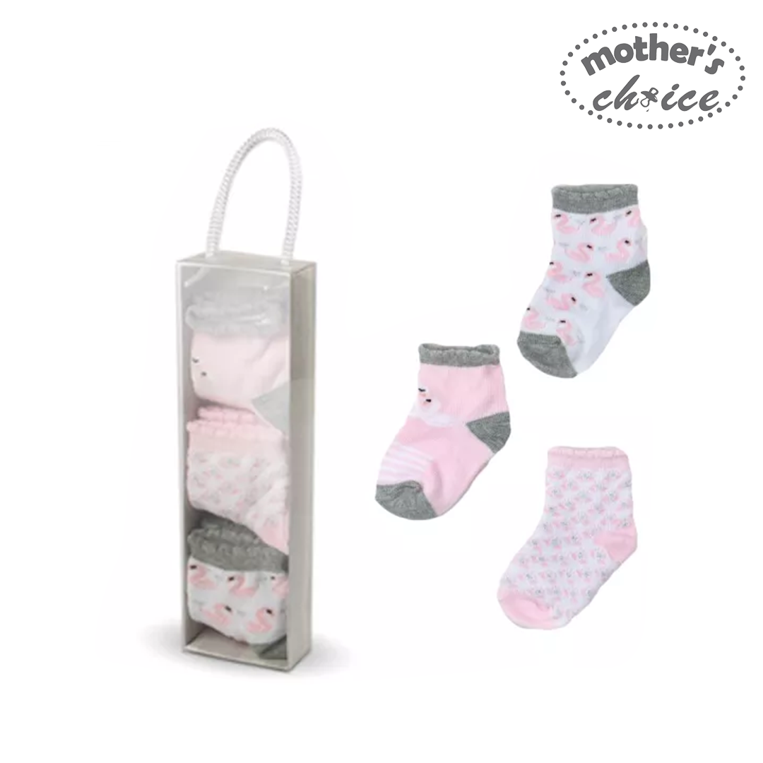 Mother's Choice 3 Pairs Infant Cute Baby Gift Box Socks (IT2463)