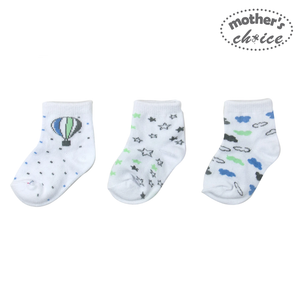 Mother's Choice 3 Pairs Infant Cute Baby Gift Box Socks (IT2464)