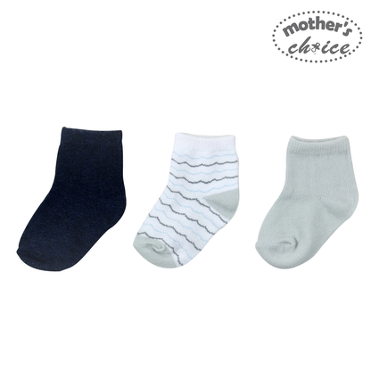 Mother's Choice 3 Pairs Infant Cute Baby Gift Box Socks (IT2466)